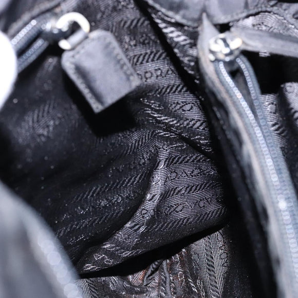 PRADA Hand Bag Nylon Black Auth bs28221