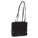 PRADA Shoulder Bag Leather Black Silver Auth bs28222-1