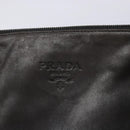 PRADA Shoulder Bag Leather Black Silver Auth bs28222-17