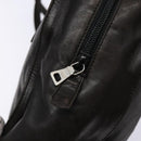 PRADA Shoulder Bag Leather Black Silver Auth bs28222-10