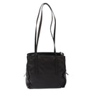 PRADA Shoulder Bag Leather Black Silver Auth bs28222-2