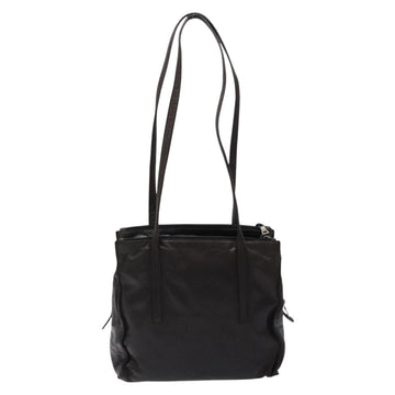 PRADA Shoulder Bag Leather Black Silver Auth bs28222 - 0