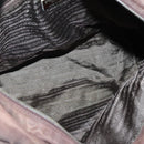 PRADA Chain Shoulder Bag Nylon Brown Gold Auth bs28223-11