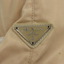 PRADA Hand Bag Nylon Beige Silver Auth bs28225-15