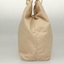 PRADA Hand Bag Nylon Beige Silver Auth bs28225-5