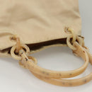 PRADA Hand Bag Nylon Beige Silver Auth bs28225-7