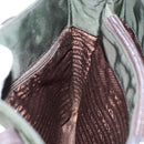 PRADA Shoulder Bag Nylon Leather Khaki Silver Auth bs28226-19