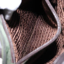 PRADA Shoulder Bag Nylon Leather Khaki Silver Auth bs28226-22