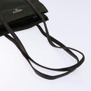 PRADA Shoulder Bag Nylon Leather Khaki Silver Auth bs28226-7