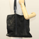 PRADA Tote Bag Nylon Black Silver Auth bs28227-20