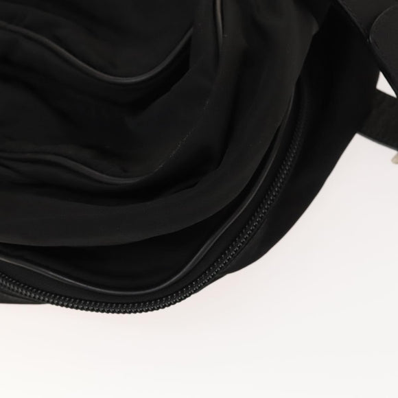 PRADA Garment Cover Nylon Black Silver Auth bs28232