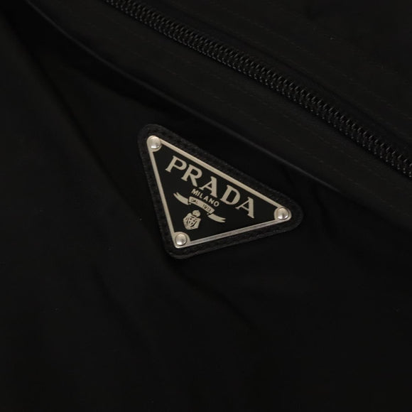 PRADA Garment Cover Nylon Black Silver Auth bs28232