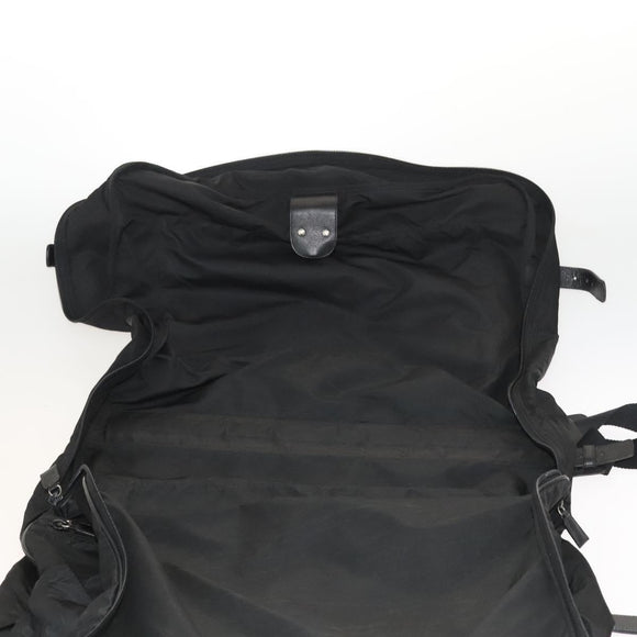 PRADA Garment Cover Nylon Black Silver Auth bs28232