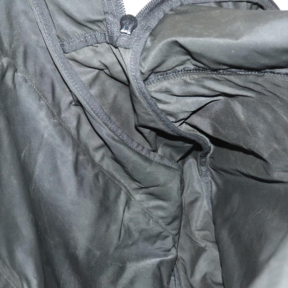 PRADA Garment Cover Nylon Black Silver Auth bs28232