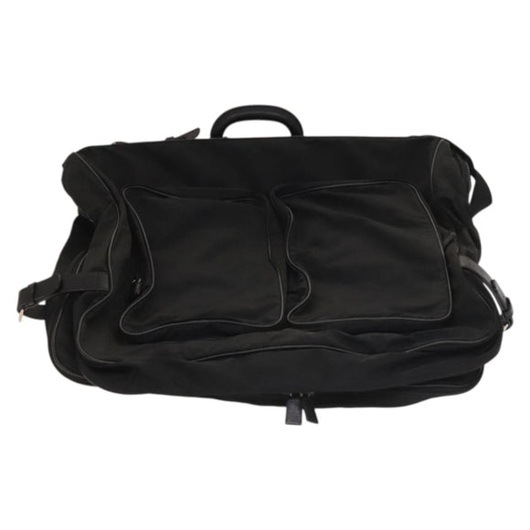 PRADA Garment Cover Nylon Black Silver Auth bs28232