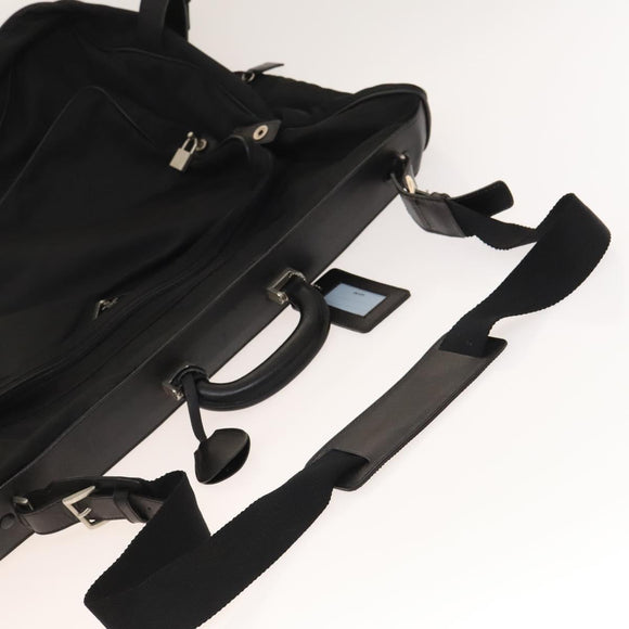 PRADA Garment Cover Nylon Black Silver Auth bs28232