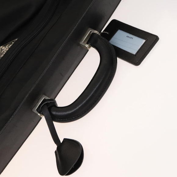 PRADA Garment Cover Nylon Black Silver Auth bs28232