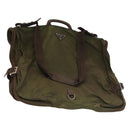 PRADA Garment Cover Nylon Khaki Silver Auth bs28233-1