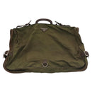 PRADA Garment Cover Nylon Khaki Silver Auth bs28233-2