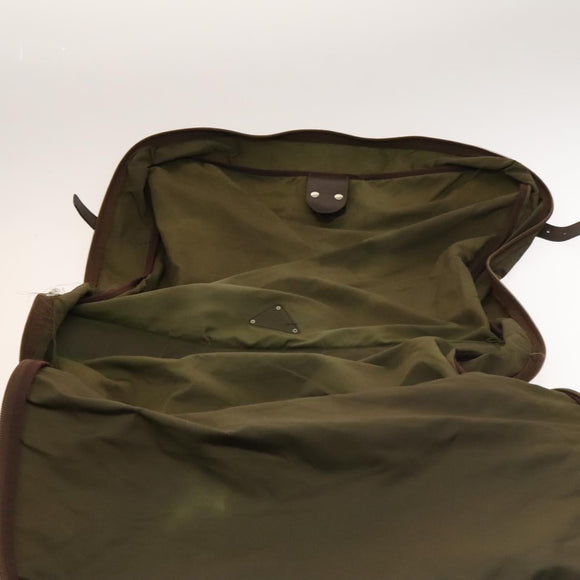 PRADA Garment Cover Nylon Khaki Silver Auth bs28233