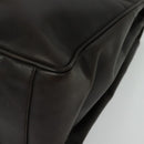 PRADA Business Bag Leather Brown Silver Auth bs28234-17