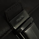 PRADA Business Bag Leather Brown Silver Auth bs28234-9