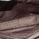 PRADA Business Bag Leather Brown Silver Auth bs28234-11