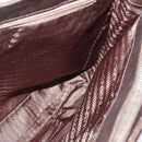 PRADA Business Bag Leather Brown Silver Auth bs28234-19