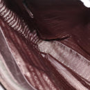 PRADA Business Bag Leather Brown Silver Auth bs28234-20