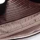PRADA Business Bag Leather Brown Silver Auth bs28234-21