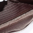 PRADA Business Bag Leather Brown Silver Auth bs28234-22