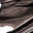 PRADA Business Bag Leather Brown Silver Auth bs28234-24