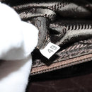 PRADA Business Bag Leather Brown Silver Auth bs28234-12