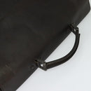 PRADA Business Bag Leather Brown Silver Auth bs28234-6