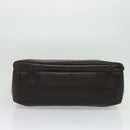 PRADA Business Bag Leather Brown Silver Auth bs28234-5