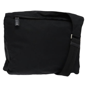 PRADA Shoulder Bag Nylon Black Silver Auth bs28236