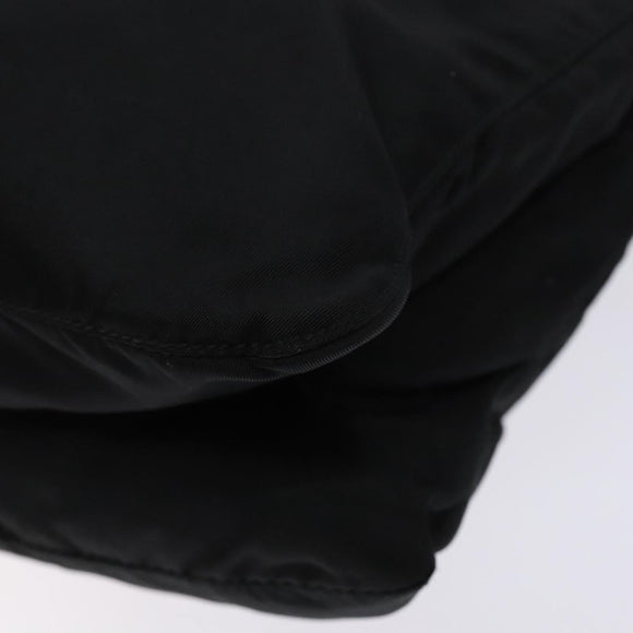 PRADA Shoulder Bag Nylon Black Silver Auth bs28236