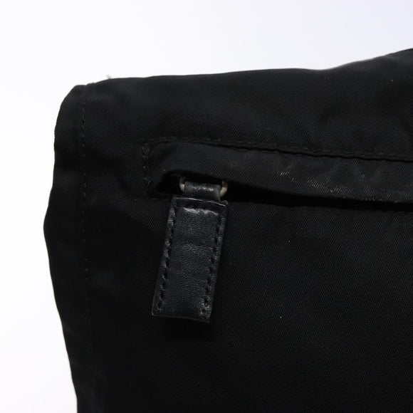 PRADA Shoulder Bag Nylon Black Silver Auth bs28236
