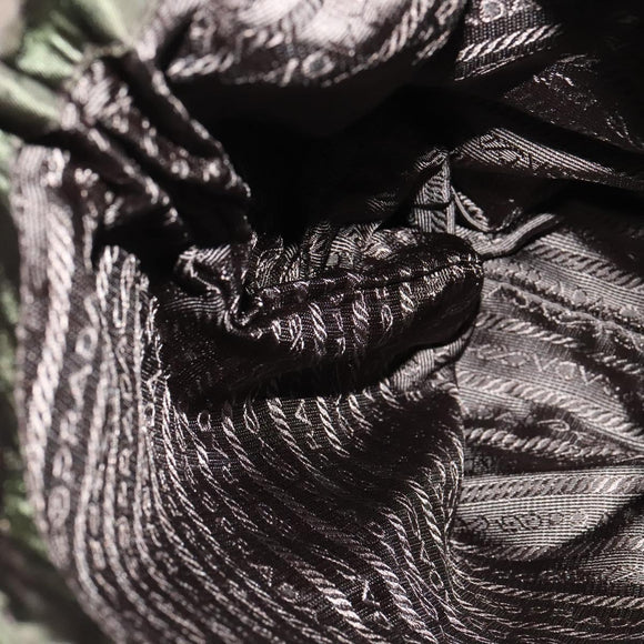 PRADA Shoulder Bag Nylon Khaki Gold Auth bs28237