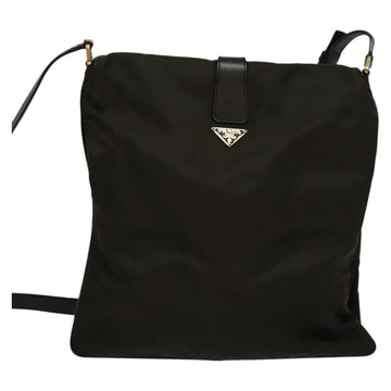 PRADA Shoulder Bag Nylon Khaki Gold Auth bs28237 - 0
