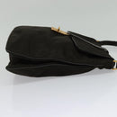 PRADA Shoulder Bag Nylon Khaki Gold Auth bs28237-4