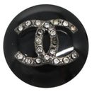 CHANEL Earring Plastic Black CC Auth bs28248-2