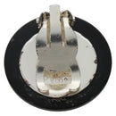 CHANEL Earring Plastic Black CC Auth bs28248-3