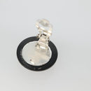 CHANEL Earring Plastic Black CC Auth bs28248-8