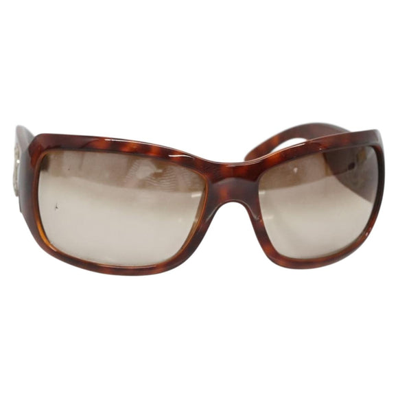 CHANEL Sunglasses Plastic Brown CC Auth bs28249