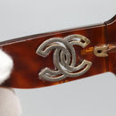 CHANEL Sunglasses Plastic Brown CC Auth bs28249-10