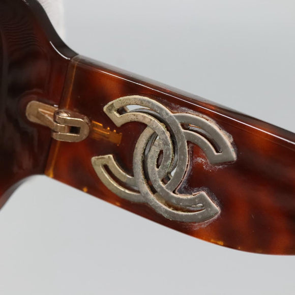 CHANEL Sunglasses Plastic Brown CC Auth bs28249