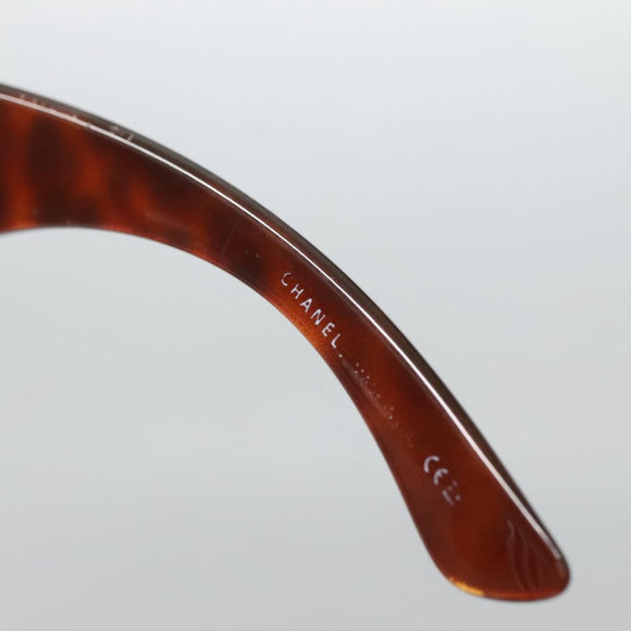 CHANEL Sunglasses Plastic Brown CC Auth bs28249