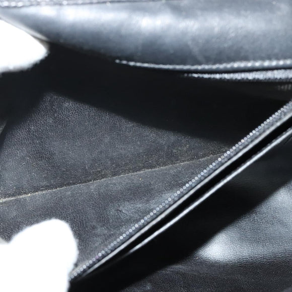 CHANEL Matelasse Chain Shoulder Bag Lamb Skin Black Gold CC Auth bs28257