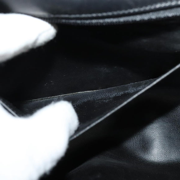 CHANEL Matelasse Chain Shoulder Bag Lamb Skin Black Gold CC Auth bs28257